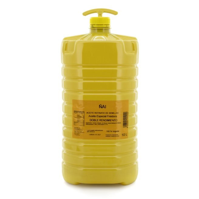 Garrafa de aceite refinado de semillas ÑAI especial freidora doble rendimiento 10 litros Garrafa de aceite refinado de semillas ÑAI especial freidora doble rendimiento 10 litros