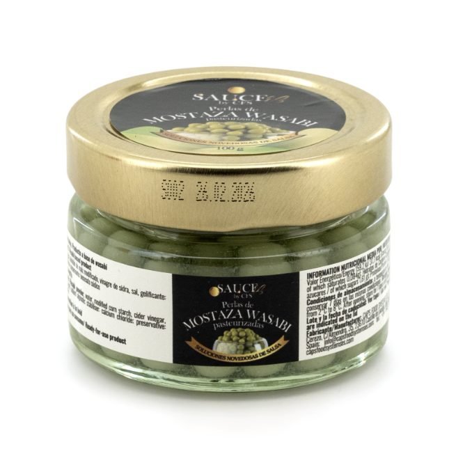 Perlas de mostaza wasabi