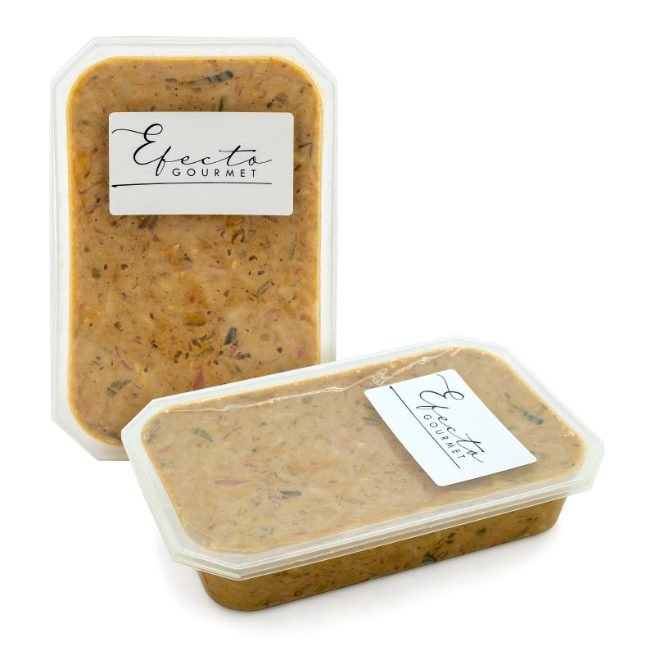 Bandeja de pincho de txangurro marca Efecto Gourmet y canapes servidos Bandeja de pincho de txangurro marca Efecto Gourmet y canapes servidos