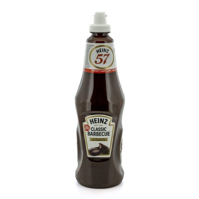 Botella de salsa barbacoa Heinz Classic de 1 litro con dosificador Botella de salsa barbacoa Heinz Classic de 1 litro con dosificador