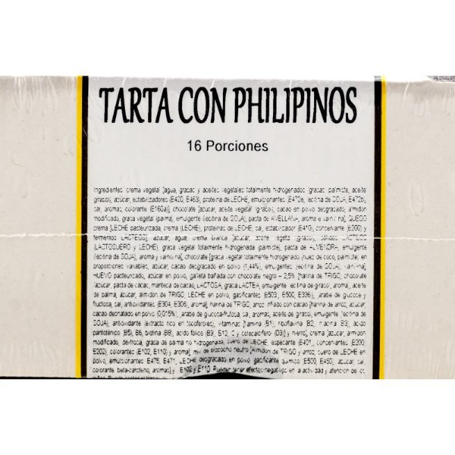 Tarta con Philipinos congelada cortada en 16 porciones Tarta con Philipinos congelada cortada en 16 porciones
