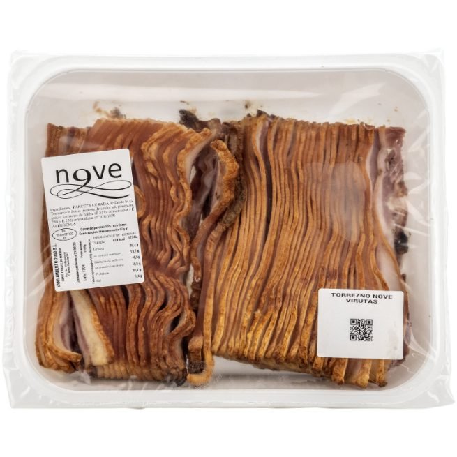 Torrezno prefrito soriano en virutas de la marca Tierras del Burgo refrigerado Torrezno prefrito soriano en virutas de la marca Tierras del Burgo refrigerado