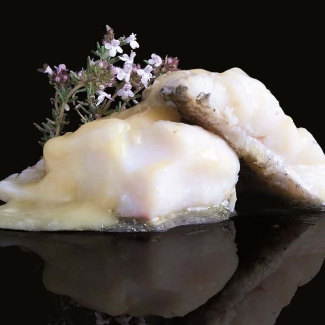 Ración individual de bacalao al pil-pil congelado Efecto Gourmet en envase Ración individual de bacalao al pil-pil congelado Efecto Gourmet en envase
