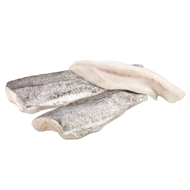 Filete de merluza austral con piel congelado en envase IQF Filete de merluza austral con piel congelado en envase IQF
