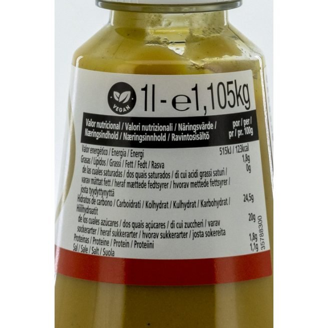 Botella de Salsa Mustard Barbecue Heinz de 1 litro con dosificador Botella de Salsa Mustard Barbecue Heinz de 1 litro con dosificador