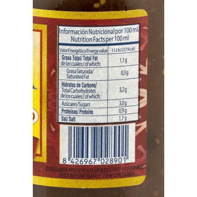 Salsa Taquera Goya picante con chile chipotle en botella de cristal Salsa Taquera Goya picante con chile chipotle en botella de cristal