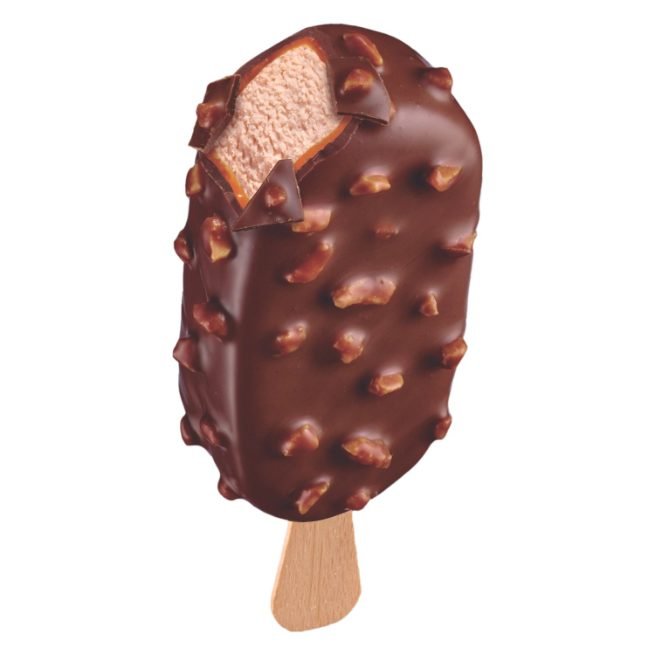 Bombón helado Summun doble frambuesa con cobertura de chocolate congelado Bombón helado Summun doble frambuesa con cobertura de chocolate congelado
