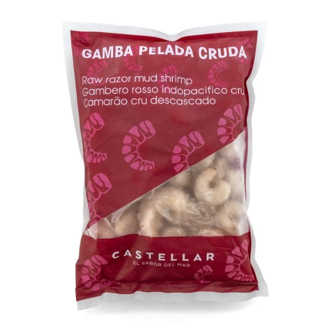 Gamba pelada cruda ultracongelada Castellar en bolsa de 650 gramos Gamba pelada cruda ultracongelada Castellar en bolsa de 650 gramos