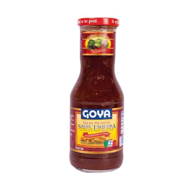 Salsa Taquera Goya picante con chile chipotle en botella de cristal Salsa Taquera Goya picante con chile chipotle en botella de cristal