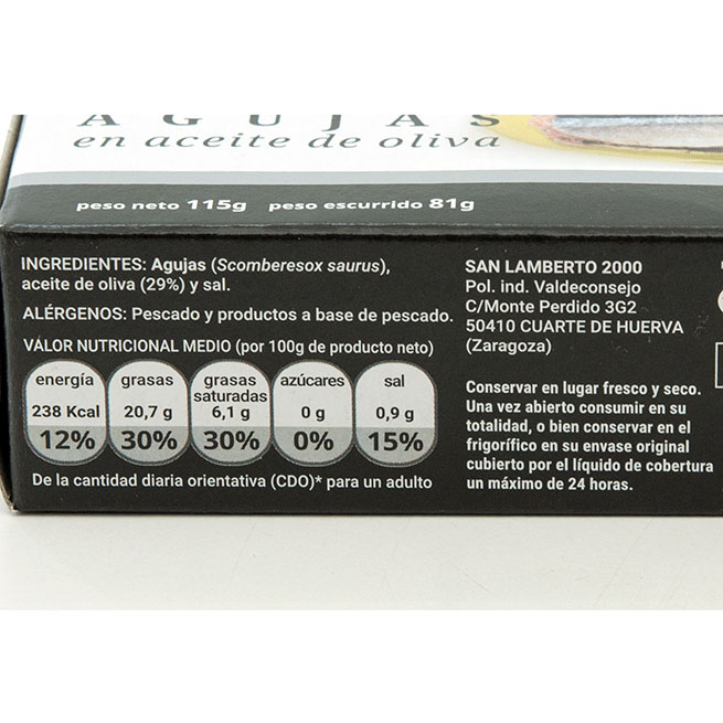 Agujas en aceite de oliva Agujas en aceite de oliva