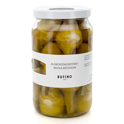 Alcachofas enteras confitadas en aceite de oliva