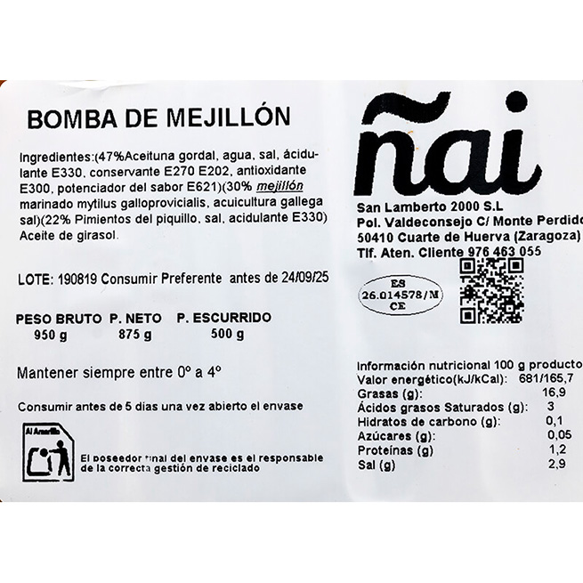 Banderilla bomba mejillón 22Uds Banderilla bomba mejillón 22Uds