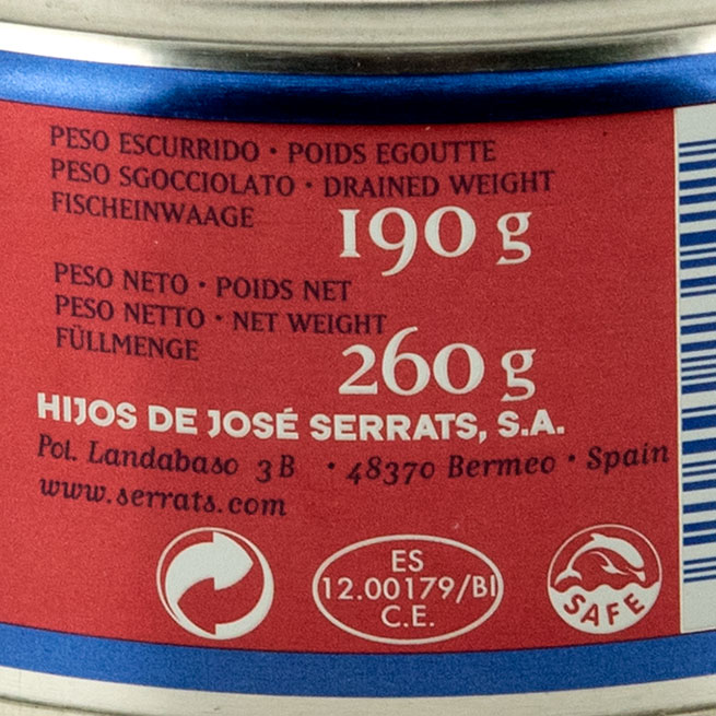 Bonito 190Gr salsa Serrats calidad extra
