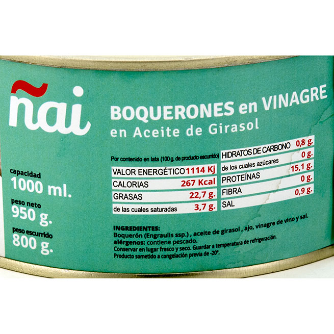 Boquerón ÑAI XXL en vinagre Boquerón ÑAI XXL en vinagre