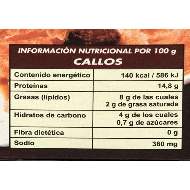 Callos de ternera cocinados marca Ñai en envase de 390 gramos Callos de ternera cocinados marca Ñai en envase de 390 gramos