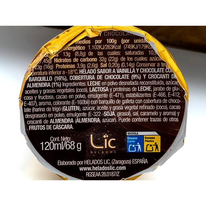 Cono vainilla y chocolate 68Gr 32Uds Cono vainilla y chocolate 68Gr 32Uds
