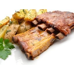 Costillas de cerdo con miel y mostaza