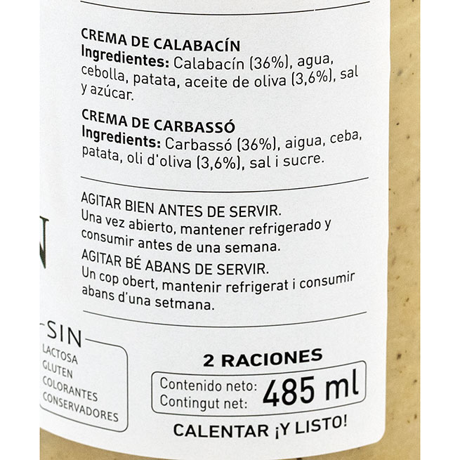 Crema de calabacín al mascarpone Ferrer Crema de calabacín al mascarpone Ferrer