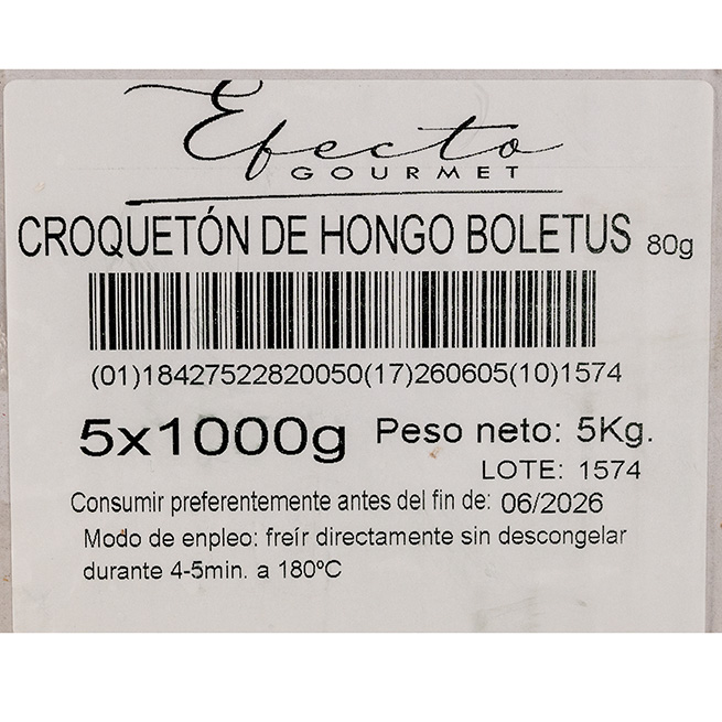 Croquetón de boletus 80Gr aprox Croquetón de boletus 80Gr aprox