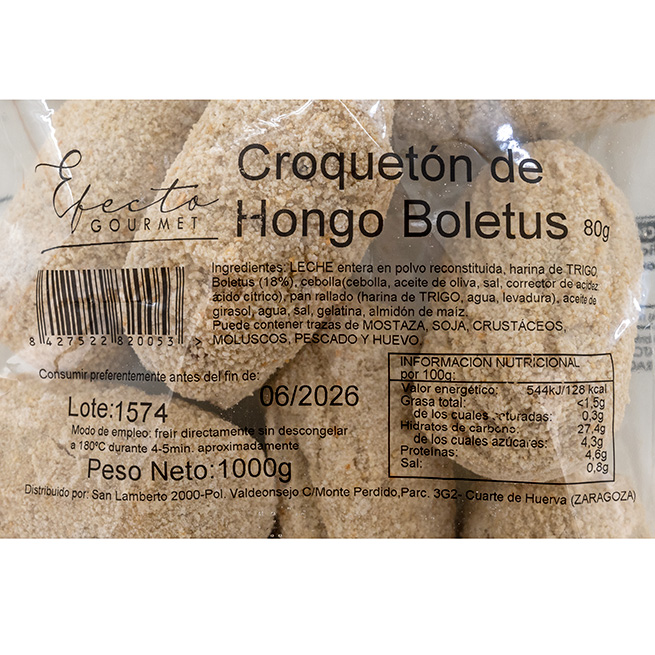 Croquetón de boletus 80Gr aprox Croquetón de boletus 80Gr aprox
