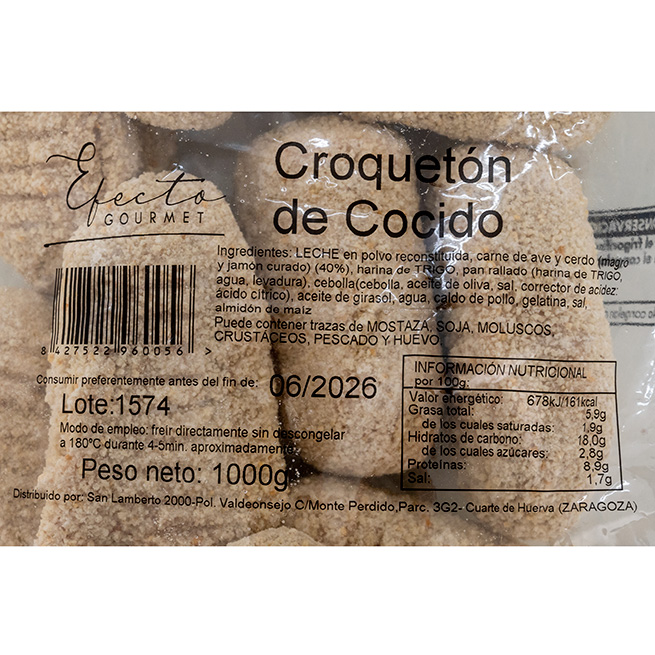Croquetón de cocido 80Gr aprox Croquetón de cocido 80Gr aprox