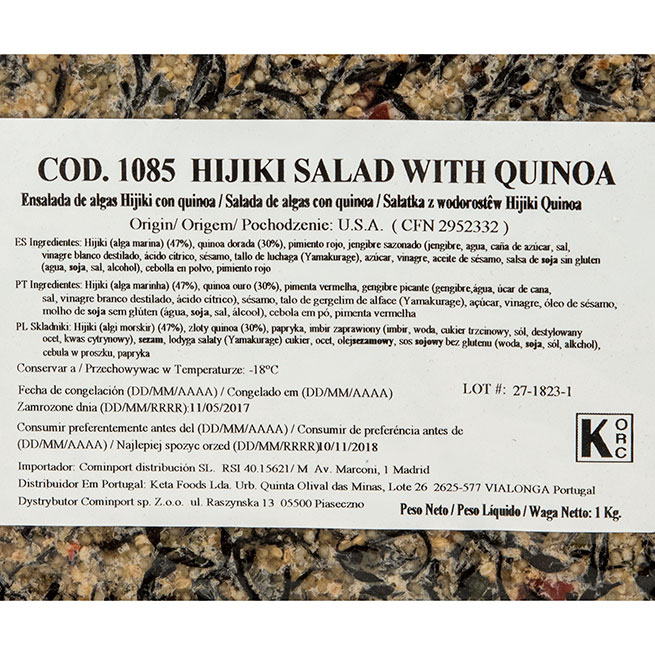 Ensalada de algas hijiki con quinoa