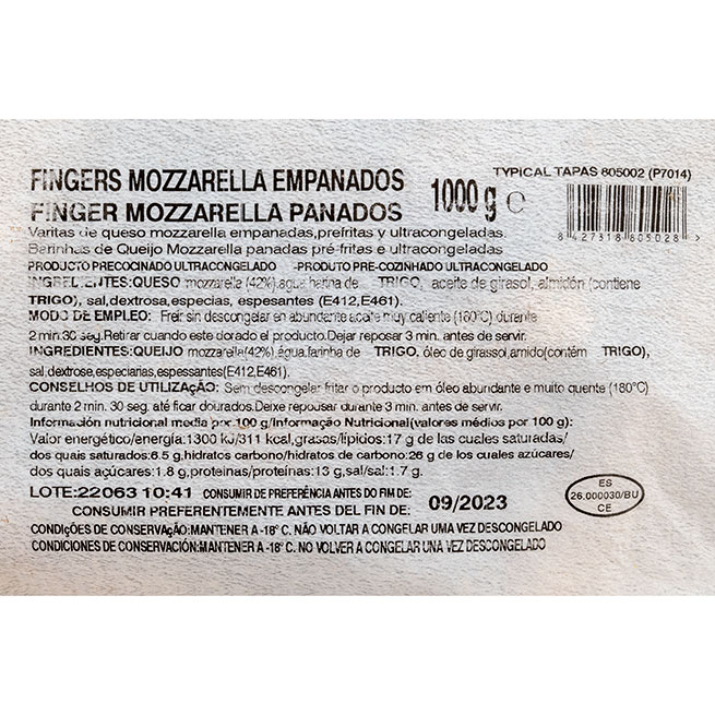 Finger de mozzarella Finger de mozzarella