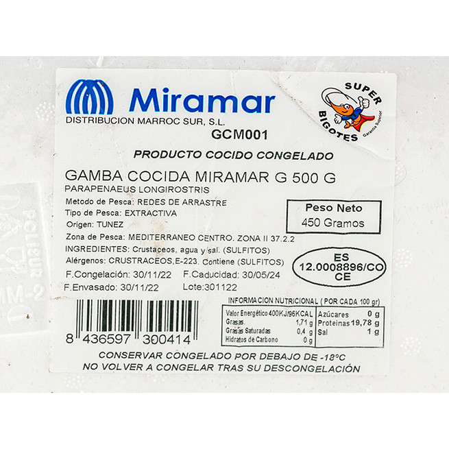 Gamba cocida Gamba cocida