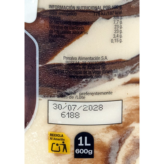 Helado De Bombon de Avellana Nordwik Helado De Bombon de Avellana Nordwik