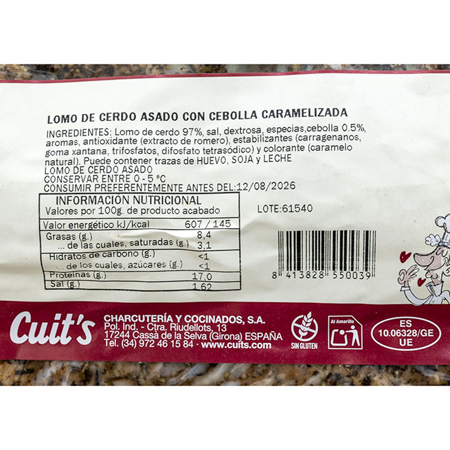 Lomo de Cerdo Asado con Cebolla Cuits Lomo de Cerdo Asado con Cebolla Cuits