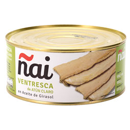 Ventresca de atún claro en aceite de girasol