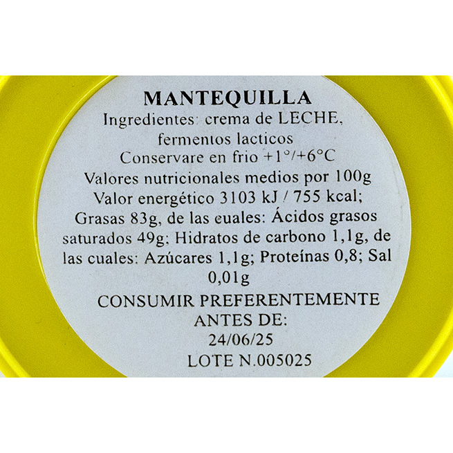 Mantequilla en lata 250Gr Mantequilla en lata 250Gr