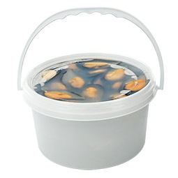 Mejillón natural en cubo de 1,5 kg de 60 a 80 piezas aproximado