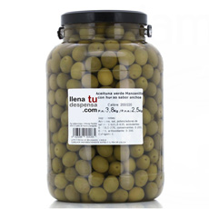 Aceituna verde (manzanilla) cubo 3Kg