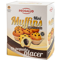 Mini muffins crema cacao y pepitas de chocolate