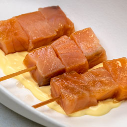Pintxo de Salmón Ahumado Efecto Gourmet (Bandeja 12 uds)