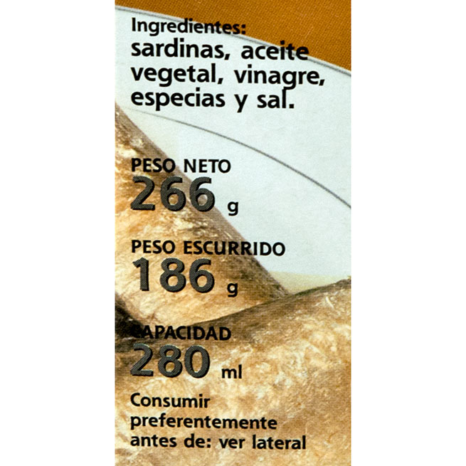 Sardina en escabeche 280Gr Ñai Sardina en escabeche 280Gr Ñai