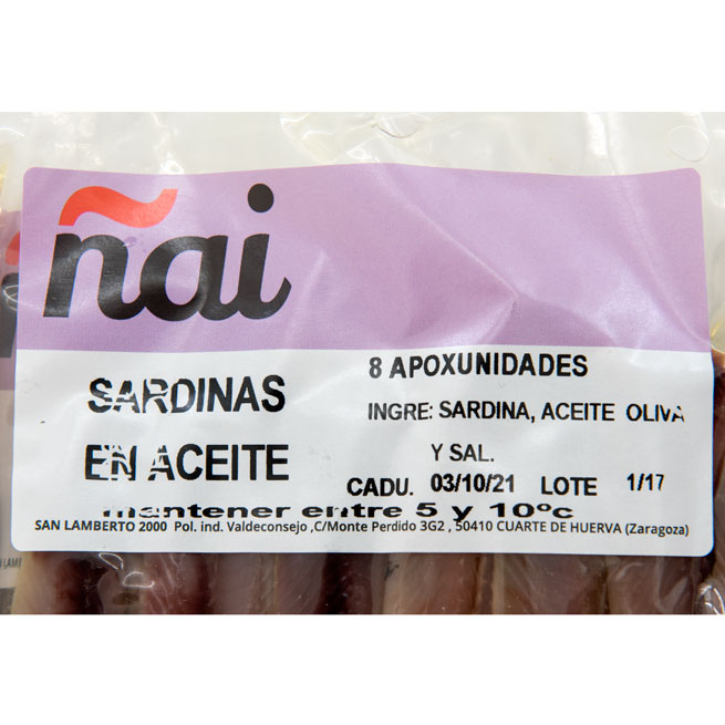 Sardina rancia limpia en aceite de oliva 200Gr Ñai Sardina rancia limpia en aceite de oliva 200Gr Ñai