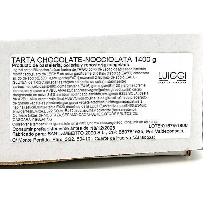 Tarta de chocolate 12 porciones Tarta de chocolate 12 porciones