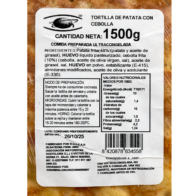 Tortilla de patata con chorizo Tortilla de patata con chorizo