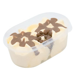Vasito Premium de Helado de Vainilla con Caramelo y Bolitas de Cereal (Caja 30 uds x 70g)
