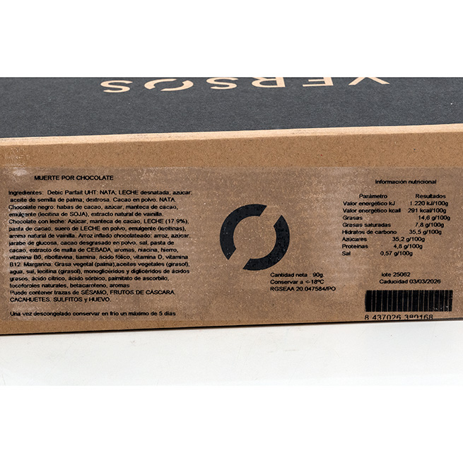 Verso frío de Muerte por Chocolate 130Gr 12Uds Verso frío de Muerte por Chocolate 130Gr 12Uds