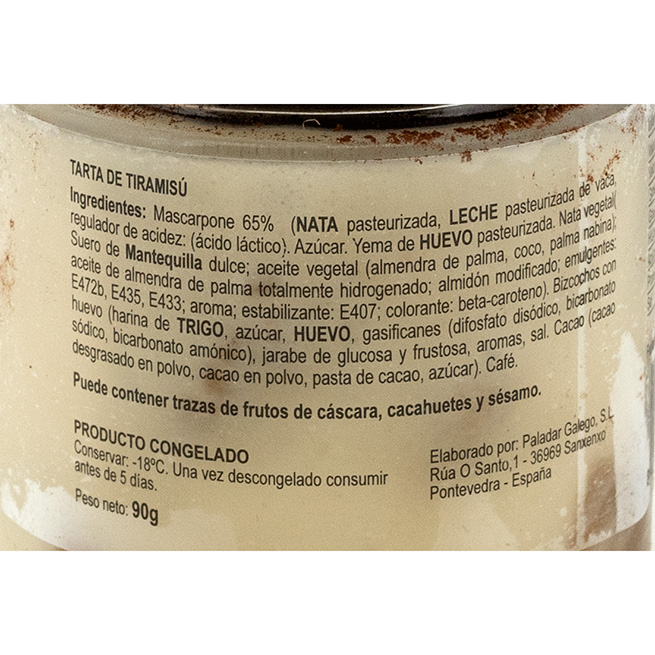 Verso frío de Tiramusú 130Gr 12Uds Verso frío de Tiramusú 130Gr 12Uds