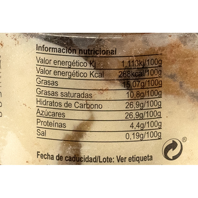 Verso frío de Tiramusú 130Gr 12Uds Verso frío de Tiramusú 130Gr 12Uds