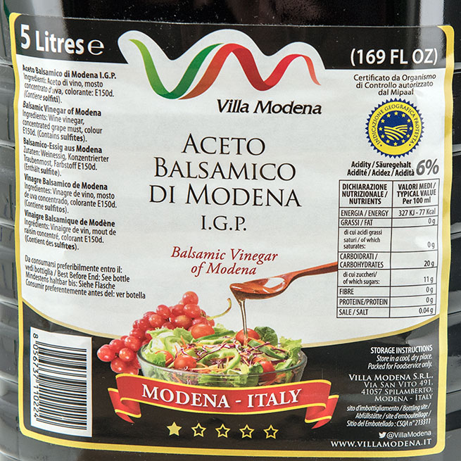 Vinagre balsamico de modena 5 Litros Vinagre balsamico de modena 5 Litros