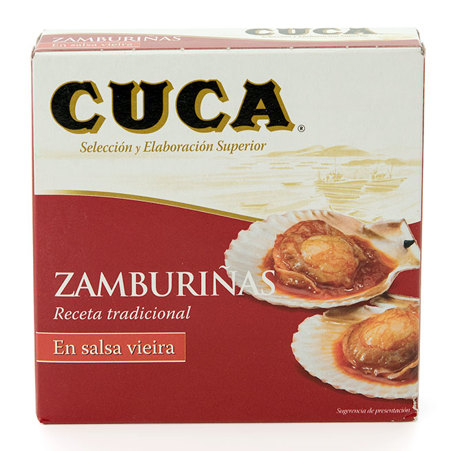 Zamburiñas 120Gr en salsa vieira 13/15 piezas CUCA